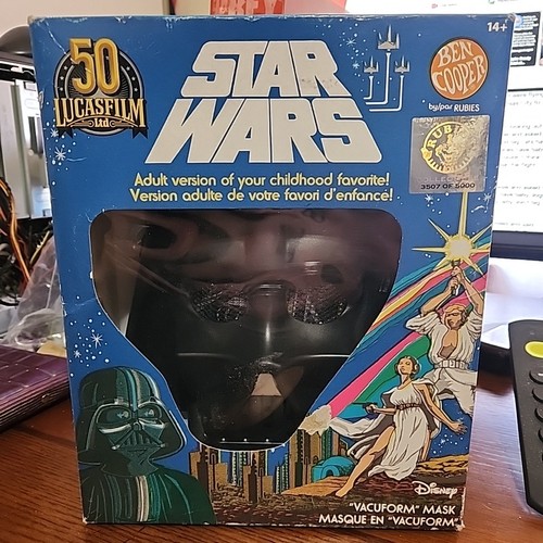 Ben Cooper DARTH VADER Star Wars Mask Adult Costume Limited Edition 3507/5000 - Picture 1 of 4