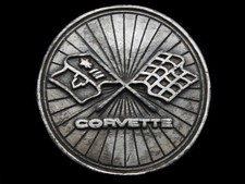 MH05161 VERY COOL VINTAGE 1970s  CORVETTE  CHEVROLET CHEVY CAR BELT BUCKLE