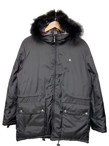 Piumino BURBERRY BLACK LABEL bianco fodera oca check L poliestere tinta unita