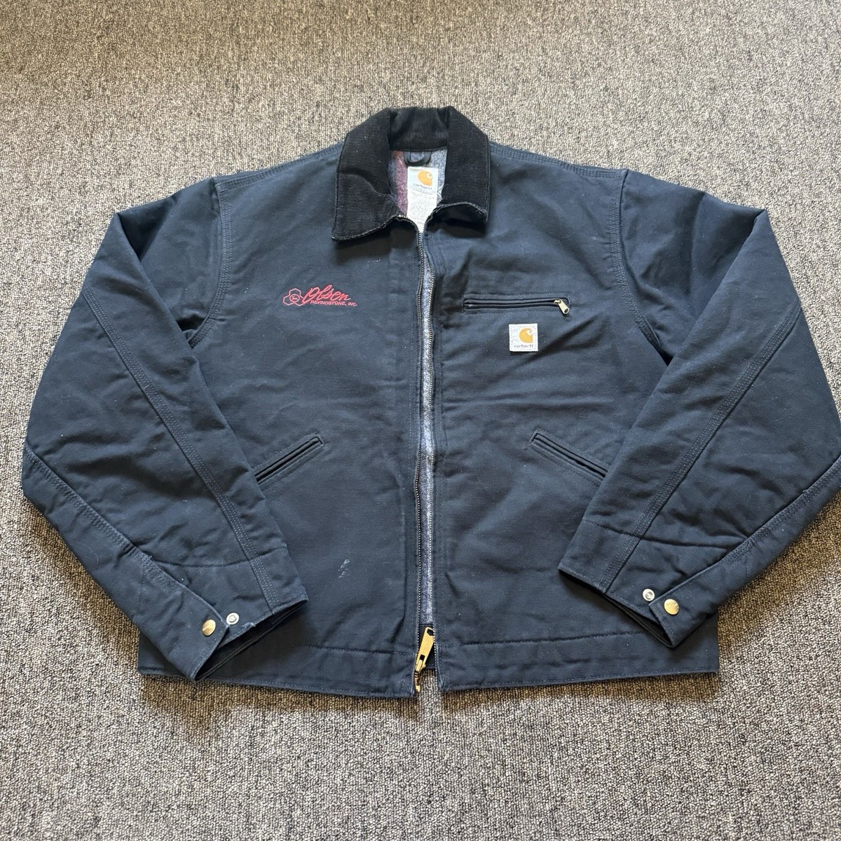 ジャケット・アウター CARHARTT DETROIT JACKET J01 BLK44 USA Vintage Carhartt Detroit Jacket J01 Blk Size 44 Large Black | eBay