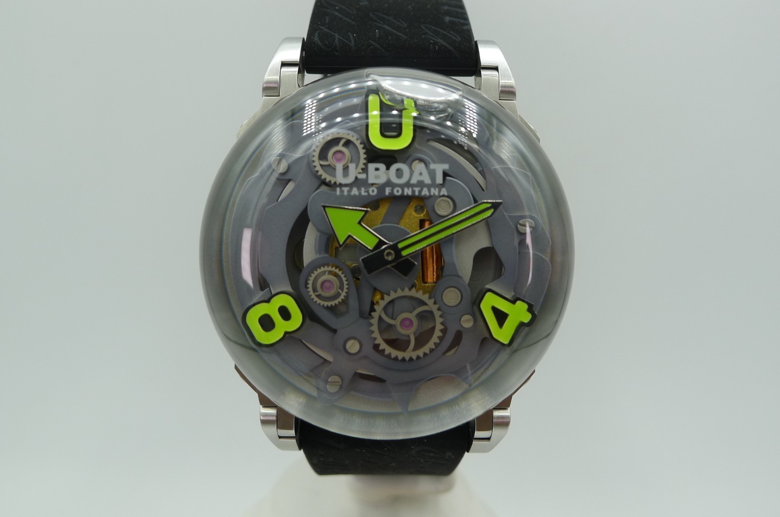 U-BOAT U65 3350 OIL FILLED 50M SKELETON SWISS ITALIAN STEEL 44MM BUBBLE