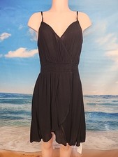 NWT Cupshe Women Black Dress V-NECK Size Medium