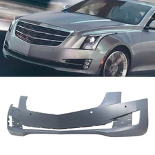 Front Bumper Cover For 2015 2016 2017 2018 Cadillac ATS W/ Sensor Holes