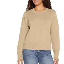NEW Gap Women's XL Beige Cotton Sweater Crewneck Pullover