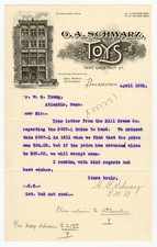 Historic G.A. Schwarz Toys Letter Brother of F.A.O. Schwarz Toys NYC 1912