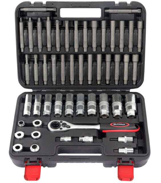 Juego de 50 piezas para tuercas de amortiguador, herramientas para instalación y