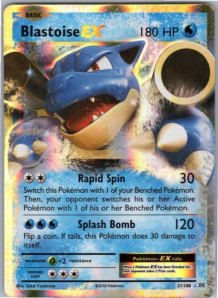 Blastoise EX Ultra Rare XY - Evolutions 21/108 NM