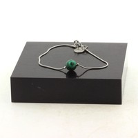 Armband Aus Edelstahl 1 Malachit Perle 8 Mm. Hergestellt In Frankreich.