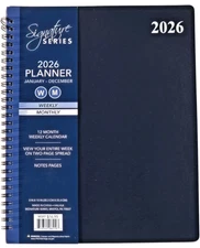 2026 Weekly / Monthly Planner, appointment book -  8 in x 10 in -  Black