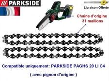 Lot de 2 chaînes d'ORIGINE mini tronçonneuse élagueuse PARKSIDE PAGHS 20-Li C4