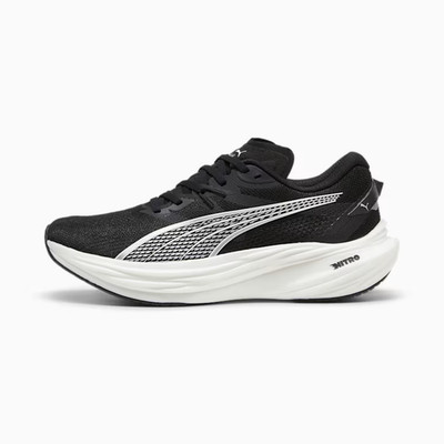 Puma Herren schwarz & weiß Deviate Nitro 3 Laufschuhe UK 7 BRANDNEU
