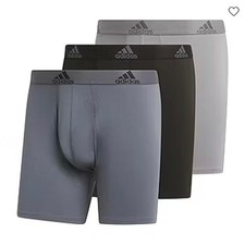 NEW BUNDLE OF 3 adidas Stretch Cotton Mens 3 Pack Boxer Briefs Size L