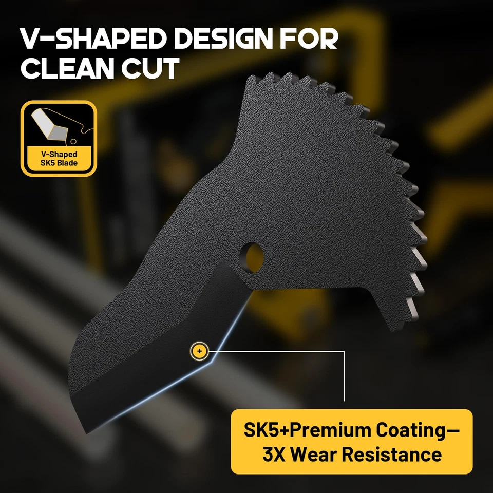 PVC Pipe Cutter Up to 2-1/2”, 3-Gear Adjustable Ratchet Pipe Cutter Tool Heav... - Image 4 of 4