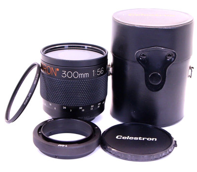 Celestron 300mm F5.6 Mirror Reflex Lens Canon FD Mount 300/5.6 Bubble Bokeh Rare