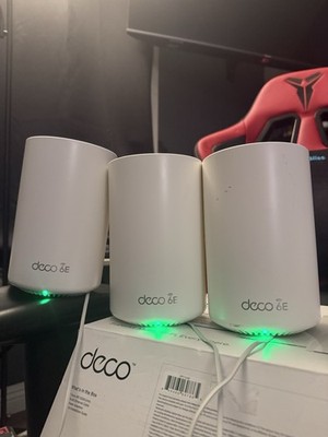 TP-Link Deco AXE5300 WiFi 6E Mesh System   Set of 3   Tested & Working