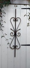 1 LARGE OLD VINTAGE WROUGHT IRON WALL GARDEN ART SHED DOOR SALVAGE QUALITY ITEM