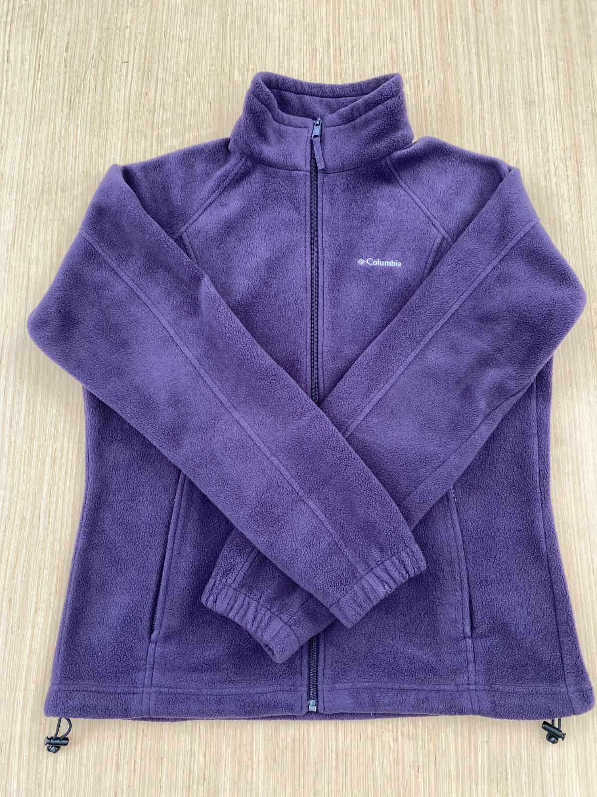 Columbia Women’s Fleece Jacket L Purple Full Zip Outdoor Soft Warm Layer