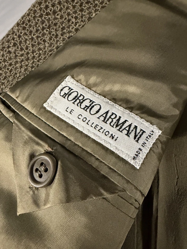 Blazer Abrigo Deportivo de Lana Giorgio Armani Le Collezioni Tweed Talla 44R Foto 4 de 4