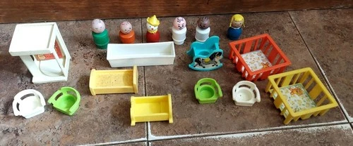 Vintage Lot Collection Fisher Price Little People  And Accessories FREE SHIPPING