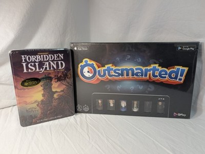 Outsmarted Quiz Game & Forbidden Island Tin Edition Board Game Sealed Lot