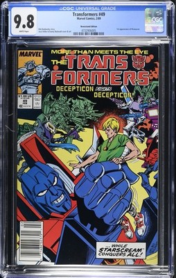 Transformers #49 (1989) Marvel Comics Newsstand Edition CGC 9.8 WP