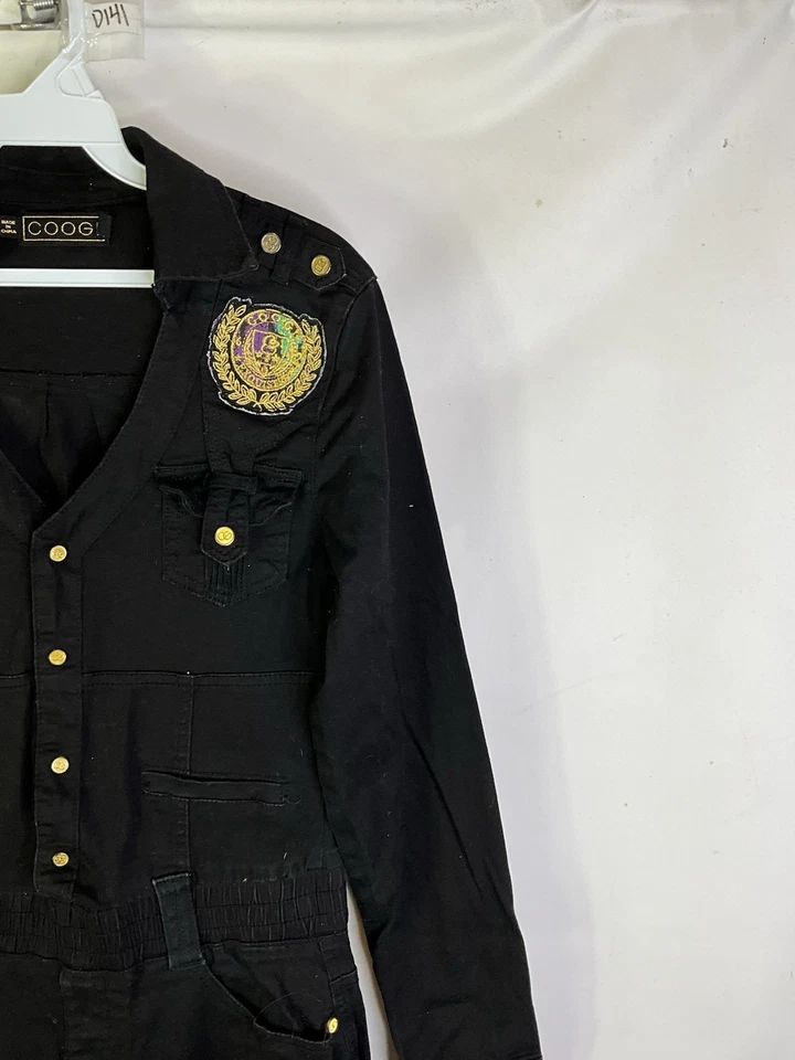 Mono negro vintage Y2K Coogi para mujer parche bordado mediano Foto 3 de 4
