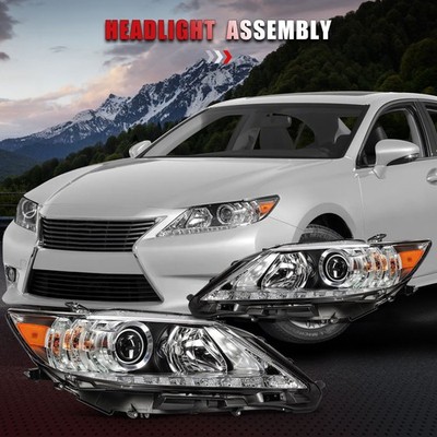 For 2013-2015 Lexus ES350 ES300h Sedan 4-Door Headlights Assembly Set Pair