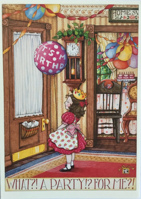 Sunrise- Mary Engelbreit- Birthday- What?1  A Party!? For Me?! - Vintage 1993