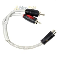 1 Female to Male RCA Splitter Triple Shield Interconnect Car Home Audio Cable