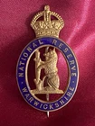 Genuine WW1 National Reserve Warwickshire Pin Badge JR Gaunt maker