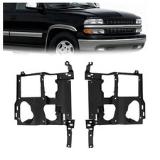 Pair Headlight Bracket Compatible with 1999-2007 GMC Sierra/Chevy Chevrolet/Silv