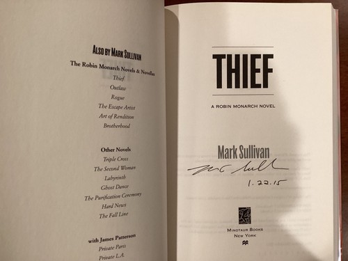 Mark Sullivan / Thief signed & dated 1st Edition 2014 - Picture 2 of 3
