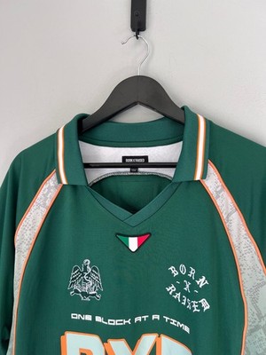 Born X Raised BXR Mexico Jersey - Size Large - Emerald Green - NEW