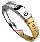 White Gold Plate Made with Swarovski Crystal Men Solid Wedding Ring Band SR31