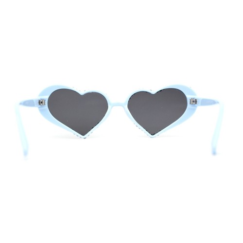 Damen-Sonnenbrille irisierend Strass Glitzer sprudelnd Herzform - Bild 50 von 60