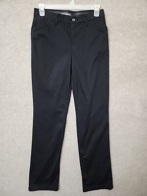 Lee Flex Motion Pants Womens Tall Black Straight Leg Stretch