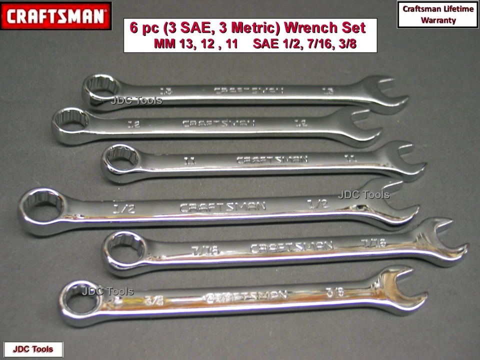Juego de llaves de vaso CRAFTSMAN 164 piezas 1/4 3/8 1/2 Dr SAE MÉTRICO MM 6pt 12pt 158 116 Foto 4 de 4