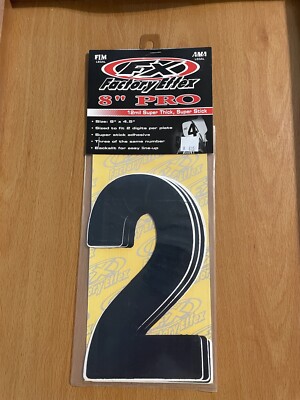 FACTORY EFFEX 8''  BLACK #2   PRO NUMBER FOR NUMBER PLATE PART# FX02-4362