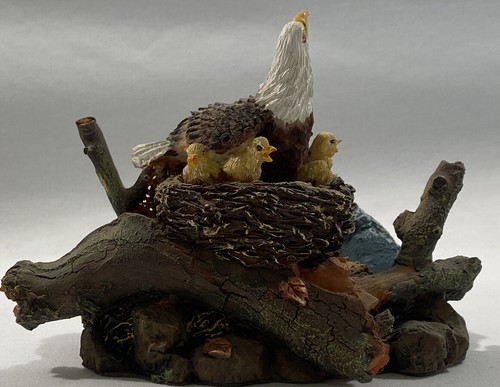 Lote de 8 Piezas Águila Calva Cerámica Madera Resina Varios Tamaños - Imagen 6 de 8