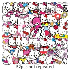 10pcs Hello Kitty Stickers Water Resistant Sanrio Decals Decoration