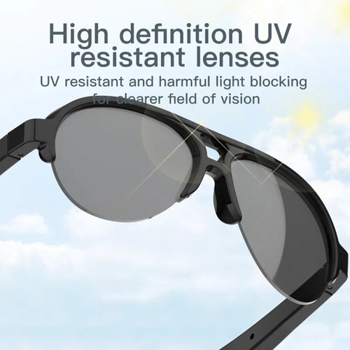 Smart Sunglasses Bluetooth Wireless Earphone Headset with Mic Speaker Call Music - Picture 10 of 18