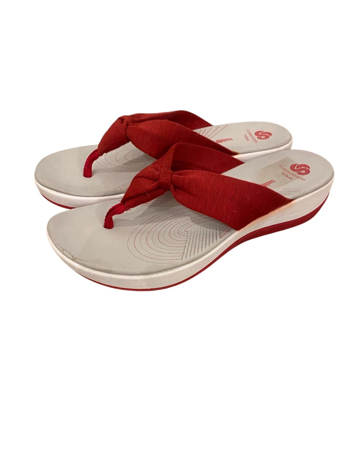 Sandali Clarks Cloudsteppers sandali Arla Gilson taglia 10 infradito rossi comodi