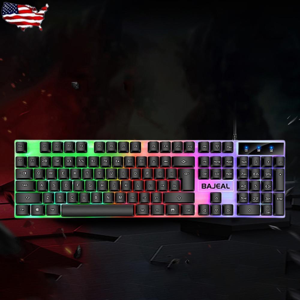 Ergonomic 98-Key Mechanical Gaming Keyboard for PC and Laptop Users