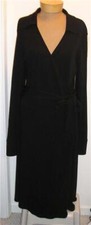 NEW  Talbots Knit Faux Wrap Dress Size 6 NWT Black