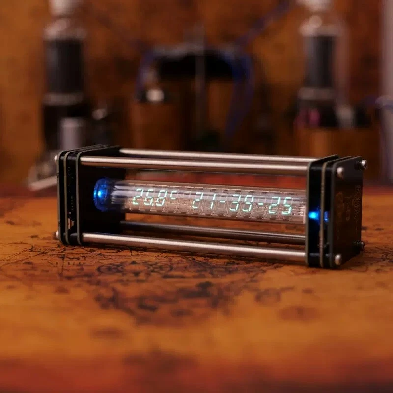 Vintage VFD IV-27 Tube Alarm RGB LED Clock Display Digital WIFI Nixie Tube Decor - Image 2 of 3