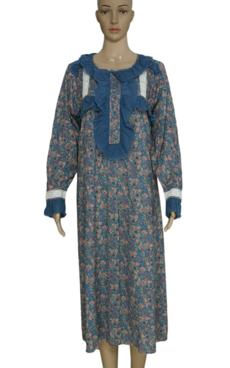 LoveShackFancy Floral Printed Ruffle Lace Pintuck Long Sleeve Maxi Dress M  NEW | eBay