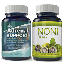 Adrenal Support Energy Boost Pills Noni Fruit Weight Loss Antioxidant Supplement