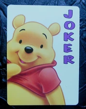 JOKER Winnie the Pooh - Pooh/Butterfly on Nose Vintage Swap Playing Card
