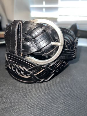 Patricia Nash Braided Catullo Belt - Black/Silver Patricia Nash Braided Catullo Belt - Black/Silver | eBay main image 2