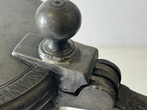 Gewaltige Deckel Kanne Krug Zinn um 1745 gepunzt ca. 38 cm hoch -gut 4 kg schwer - Bild 3 von 14